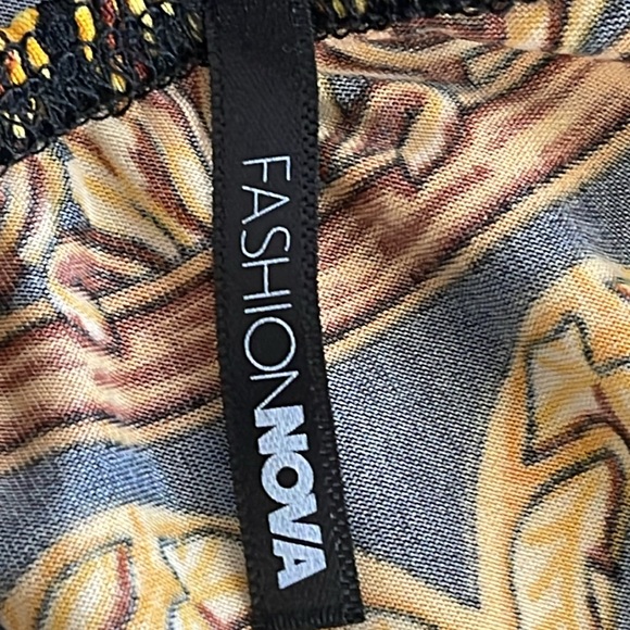 FASHION NOVA ROYALTY SUNSUIT SET Style FN 30537 Black & Gold Sz M New with tags - Picture 17 of 17